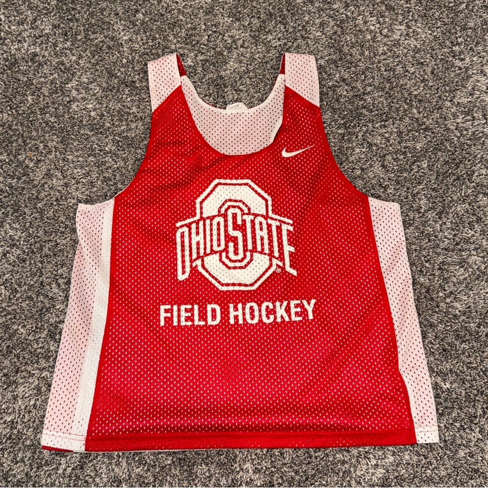 Ohio State OSU Buckeyes Red White Field Hockey Jersey Reversible Nike Medium